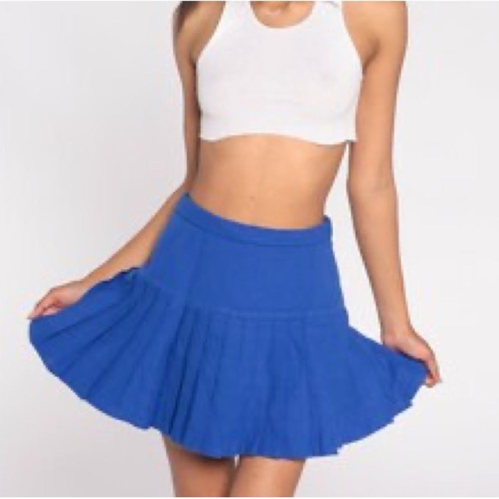 🌸 3/$25 Old Navy Royal Blue Smocked Tiered Ruffle Mini Skirt, Size M